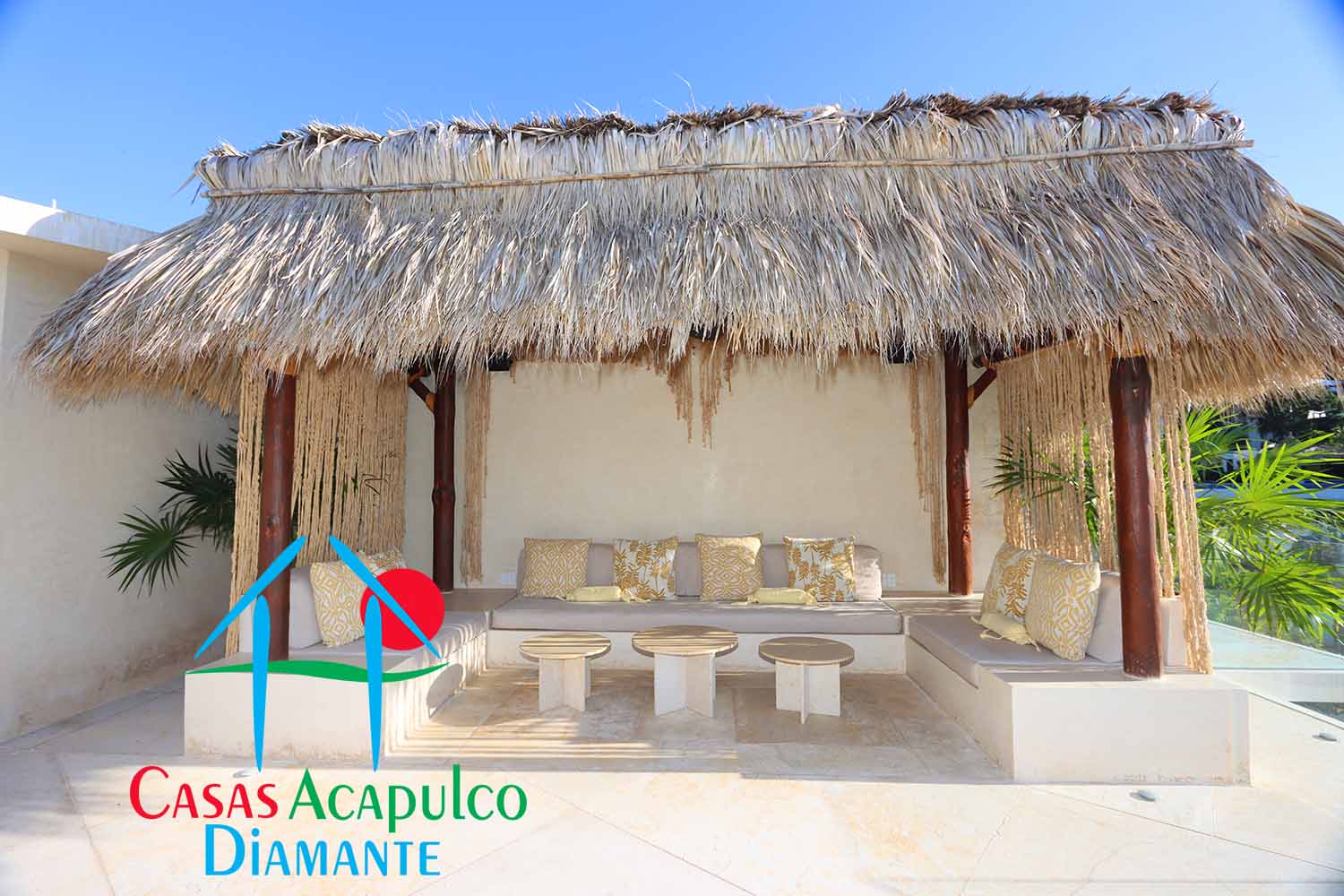 Tres Vistas - Terraza con alberca y palapa 22